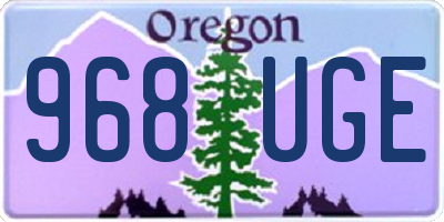 OR license plate 968UGE