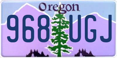 OR license plate 968UGJ