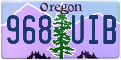 OR license plate 968UIB