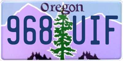 OR license plate 968UIF