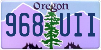 OR license plate 968UII