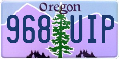 OR license plate 968UIP