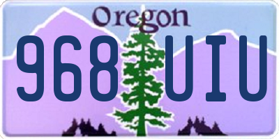 OR license plate 968UIU