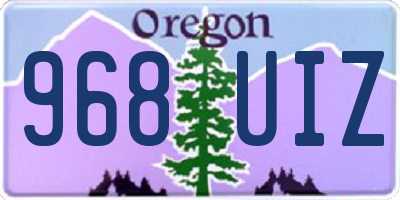 OR license plate 968UIZ