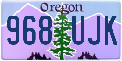 OR license plate 968UJK