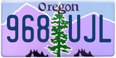 OR license plate 968UJL