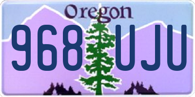 OR license plate 968UJU