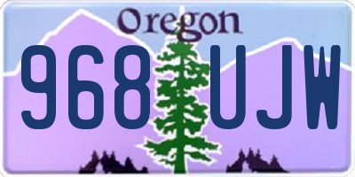 OR license plate 968UJW