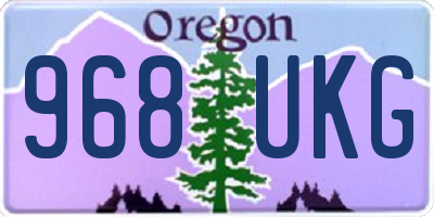 OR license plate 968UKG