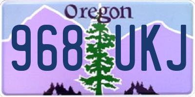 OR license plate 968UKJ