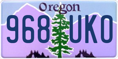 OR license plate 968UKO