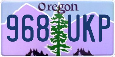 OR license plate 968UKP