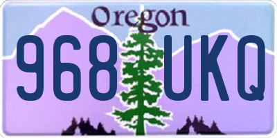 OR license plate 968UKQ