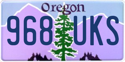 OR license plate 968UKS