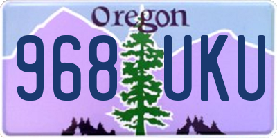 OR license plate 968UKU