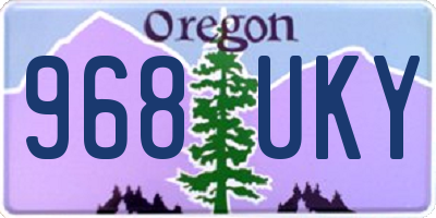 OR license plate 968UKY