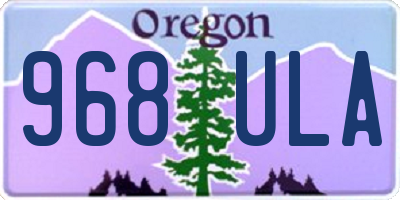 OR license plate 968ULA