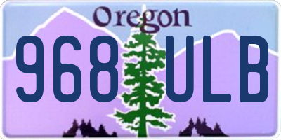 OR license plate 968ULB