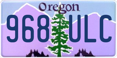 OR license plate 968ULC