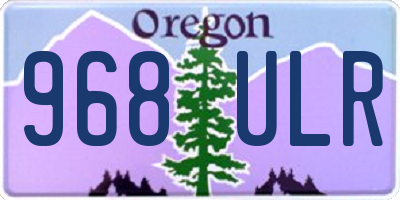 OR license plate 968ULR