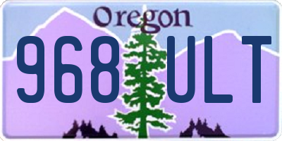 OR license plate 968ULT