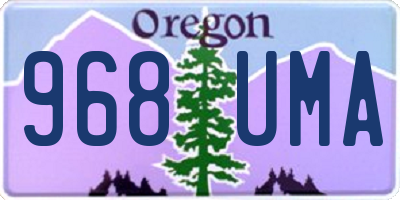 OR license plate 968UMA