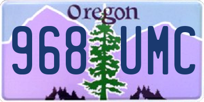 OR license plate 968UMC