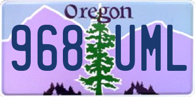 OR license plate 968UML