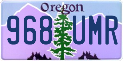 OR license plate 968UMR