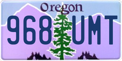 OR license plate 968UMT