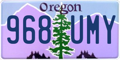 OR license plate 968UMY