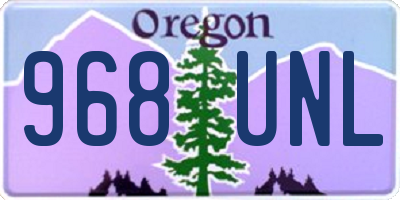 OR license plate 968UNL