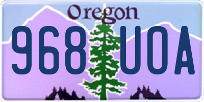 OR license plate 968UOA