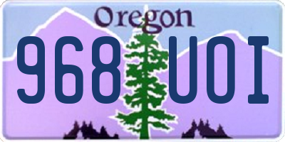 OR license plate 968UOI