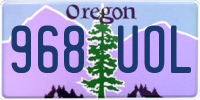 OR license plate 968UOL