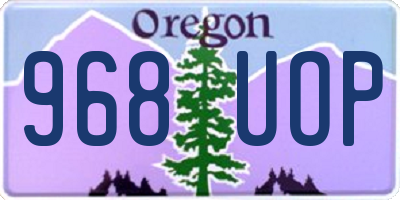 OR license plate 968UOP
