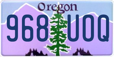 OR license plate 968UOQ