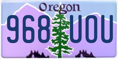 OR license plate 968UOU