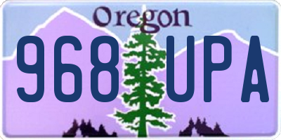 OR license plate 968UPA