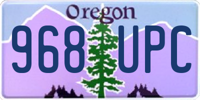 OR license plate 968UPC