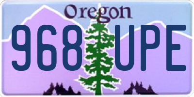 OR license plate 968UPE