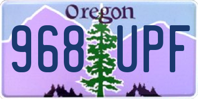 OR license plate 968UPF