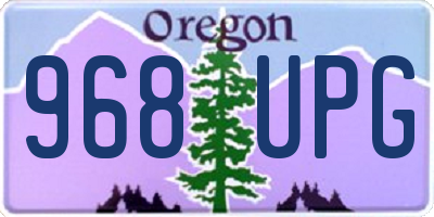 OR license plate 968UPG