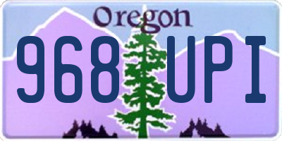 OR license plate 968UPI