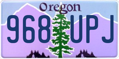 OR license plate 968UPJ