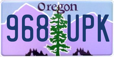 OR license plate 968UPK