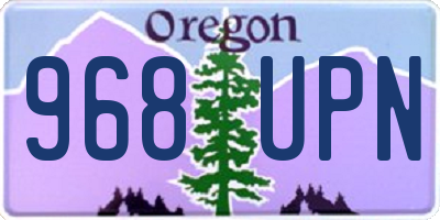 OR license plate 968UPN