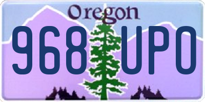 OR license plate 968UPO