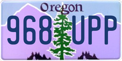 OR license plate 968UPP