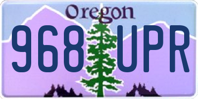 OR license plate 968UPR